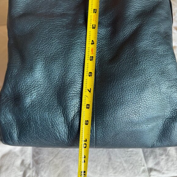 Coach Lexy Shoulder Bag Pebble Leather Metallic Blue - Picture 13 of 15